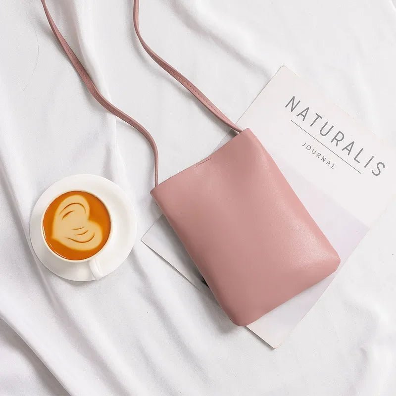 Fashion Simple Phone Bag Crossbody Women Shoulder Bags Messenger 2023 Trend Brown Hand Bag for Lady Girls Mini Flap Mobile Bolso