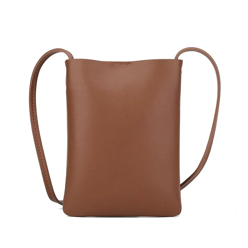 Fashion Simple Phone Bag Crossbody Women Shoulder Bags Messenger 2023 Trend Brown Hand Bag for Lady Girls Mini Flap Mobile Bolso