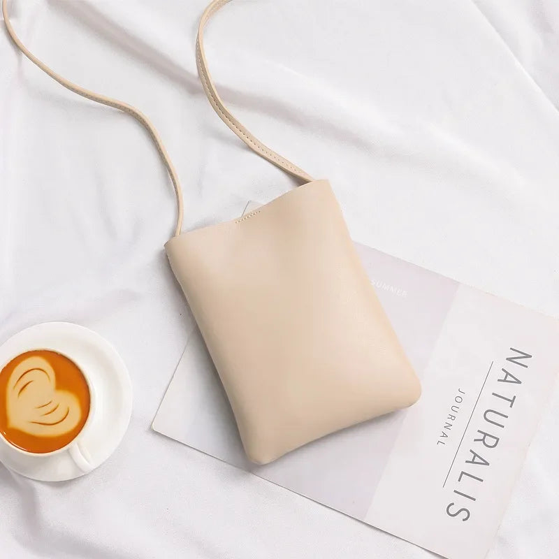 Fashion Simple Phone Bag Crossbody Women Shoulder Bags Messenger 2023 Trend Brown Hand Bag for Lady Girls Mini Flap Mobile Bolso