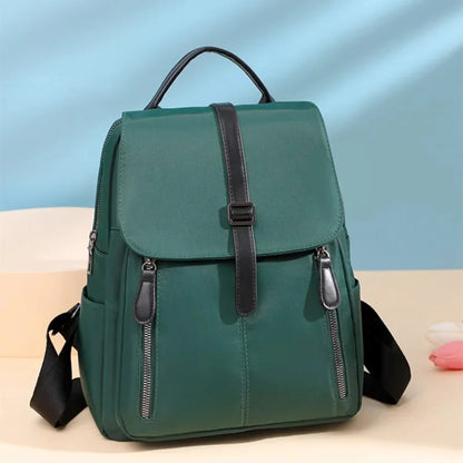Fashion Simple Women's Large Capacity College Students School Bag For Girls Casual Solid Color Feminina Travel Backpack