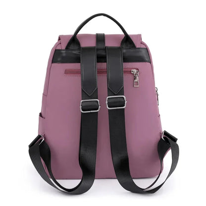 Fashion Simple Women's Large Capacity College Students School Bag For Girls Casual Solid Color Feminina Travel Backpack