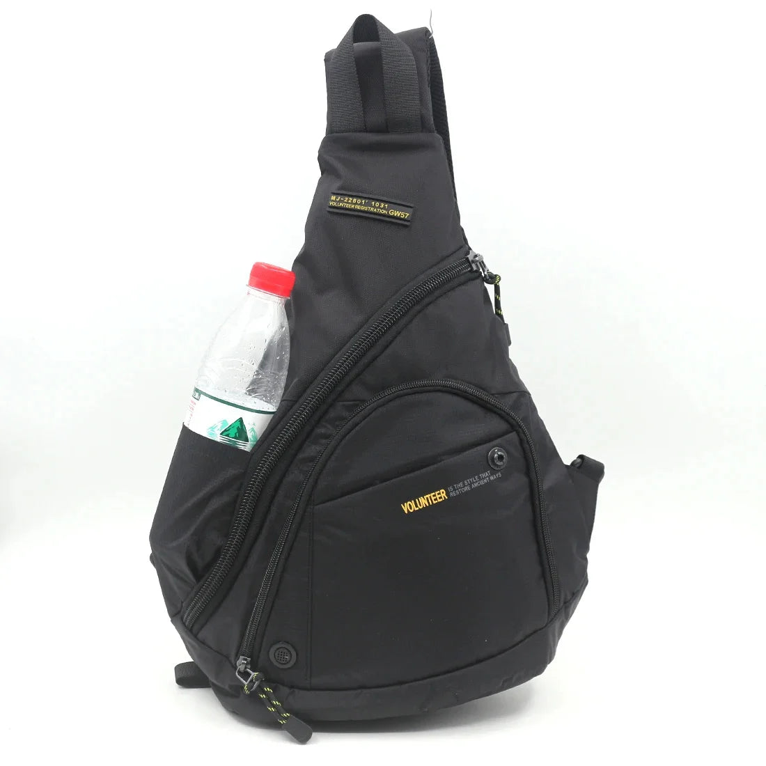 Fashion Single Rucksack Backpack with Water Bottle/Kettle Bag Military Cross body Messenger Chest Bags Daypack Knapsack