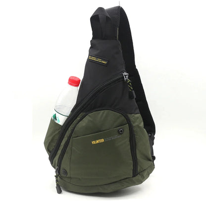 Fashion Single Rucksack Backpack with Water Bottle/Kettle Bag Military Cross body Messenger Chest Bags Daypack Knapsack