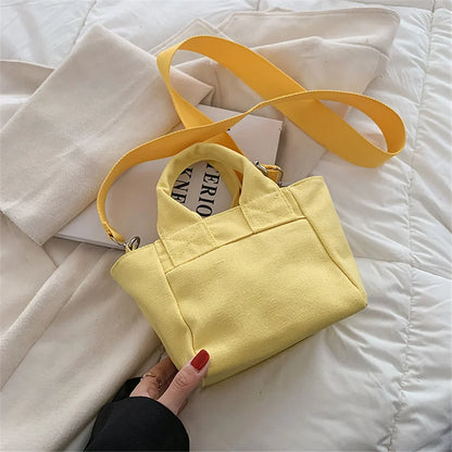 Fashion Small  Canvas Tote Bags for Women Large Capacity Shoulder Crossbody Bag Casual Travel Shopping Handbag Sac A Main