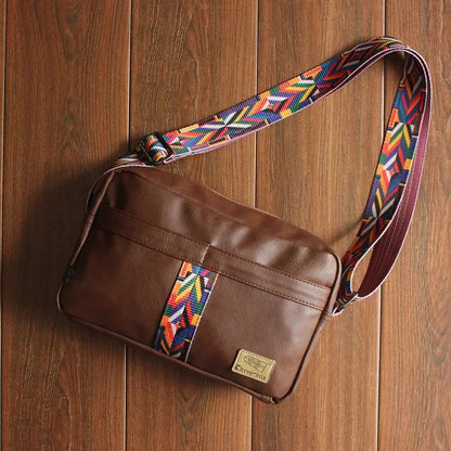 Fashion Soft Leather Men's Shoulder s Casual Messenger High-Quality Man Sling Large Capacity Crossbody Bag