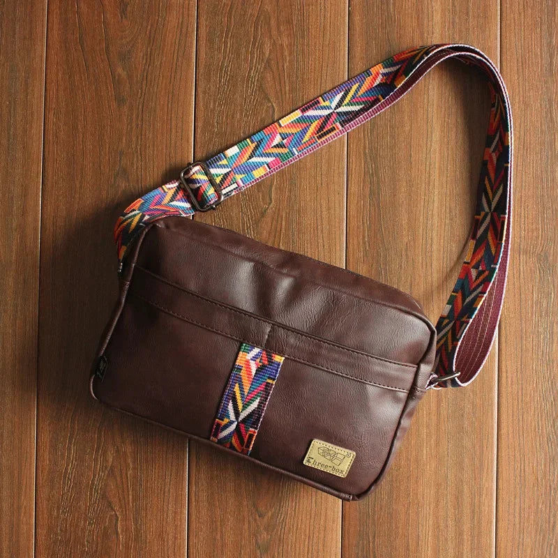 Fashion Soft Leather Men's Shoulder s Casual Messenger High-Quality Man Sling Large Capacity Crossbody Bag