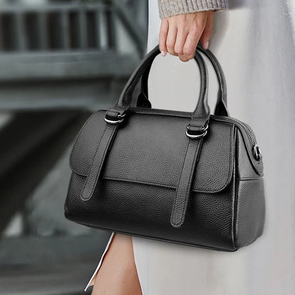 Fashion Solid Color Genuine Leather Shoulder Crossbody Bag for Women High QualityCow Leather Handbag Luxury Female Messenger Bag