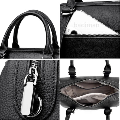 Fashion Solid Color Genuine Leather Shoulder Crossbody Bag for Women High QualityCow Leather Handbag Luxury Female Messenger Bag