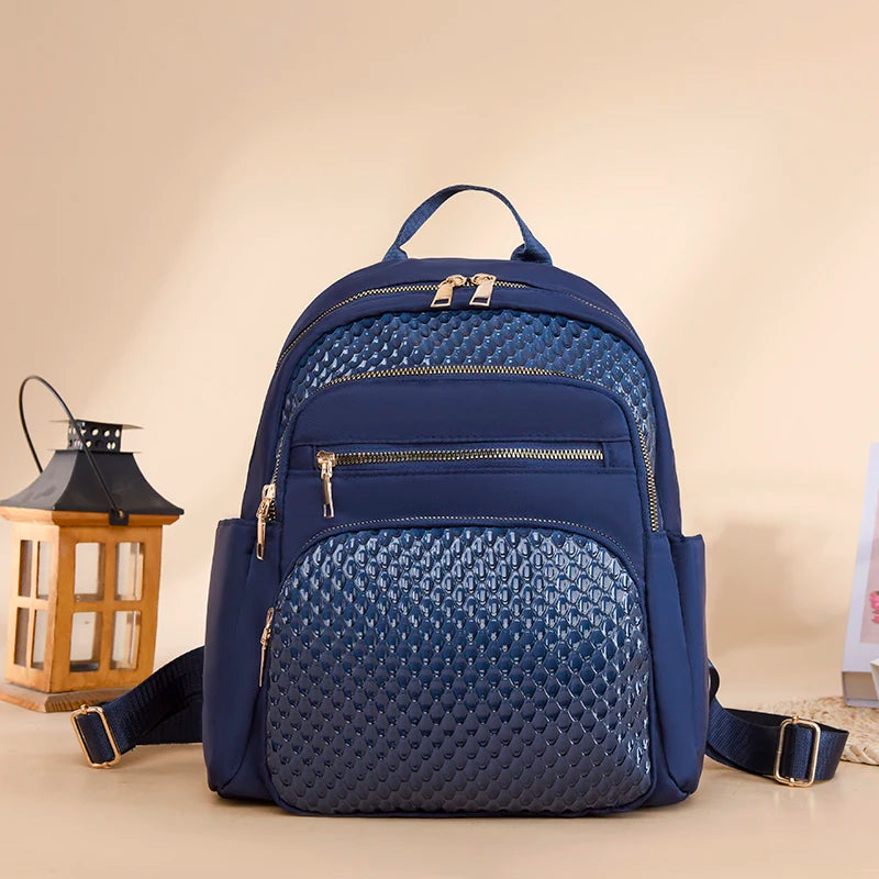 Fashion Solid Color Women Serpentine Backpack Designer School Bag for Teenage Girl Casual Female Multifunctional Rucksack Sac