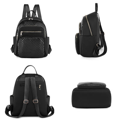 Fashion Solid Color Women Serpentine Backpack Designer School Bag for Teenage Girl Casual Female Multifunctional Rucksack Sac