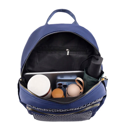 Fashion Solid Color Women Serpentine Backpack Designer School Bag for Teenage Girl Casual Female Multifunctional Rucksack Sac