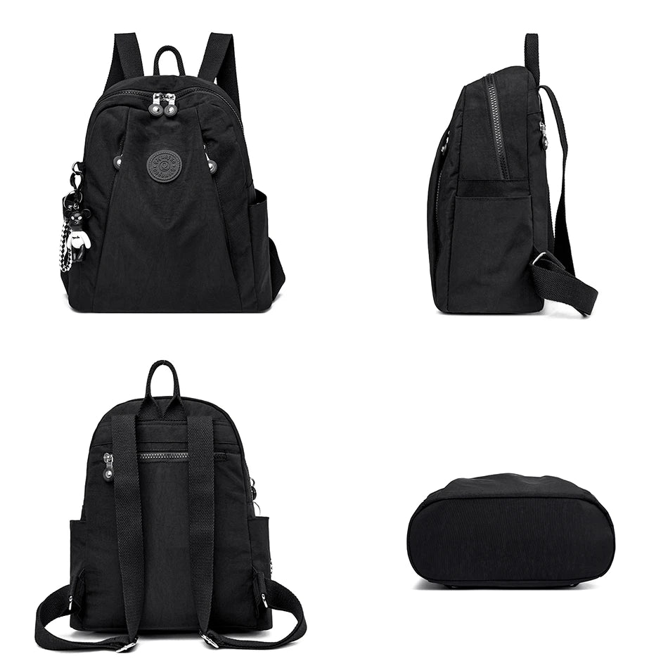 Fashion Solid Design Large Capacity Backpacks for School Teenagers Girls High-quality Nylon Waterproof Backpack Travel Bagpack