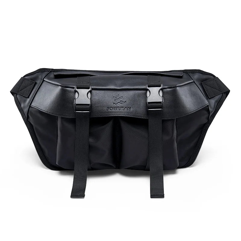 Fashion Splicing Design Men's Crossbody Bag Multilayer Large Capacity Utility Oxford Waterproof Sport Durable Ripstop Teens Bags