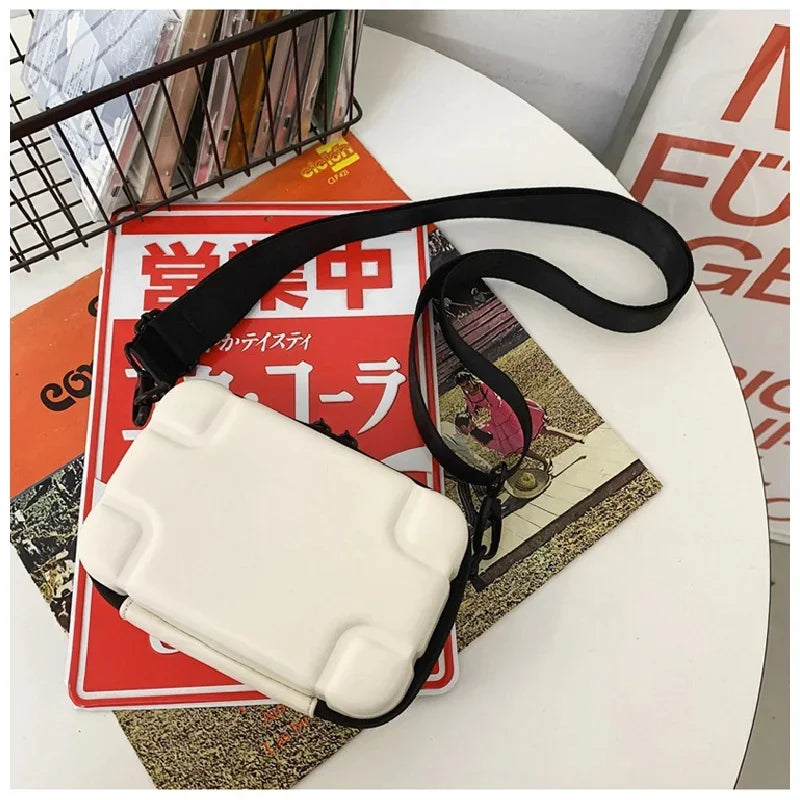 Fashion Street Men's Shoulder Messenger Small Women Square Box Travel Male Crossbody Phone Bags Casual Handbag