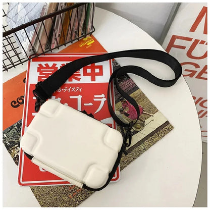 Fashion Street Men's Shoulder Messenger Small Women Square Box Travel Male Crossbody Phone Bags Casual Handbag