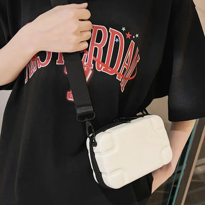 Fashion Street Men's Shoulder Messenger Small Women Square Box Travel Male Crossbody Phone Bags Casual Handbag
