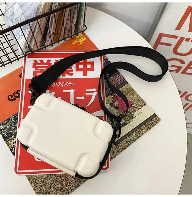 Fashion Street Men's Shoulder Messenger Small Women Square Box Travel Male Crossbody Phone Bags Casual Handbag