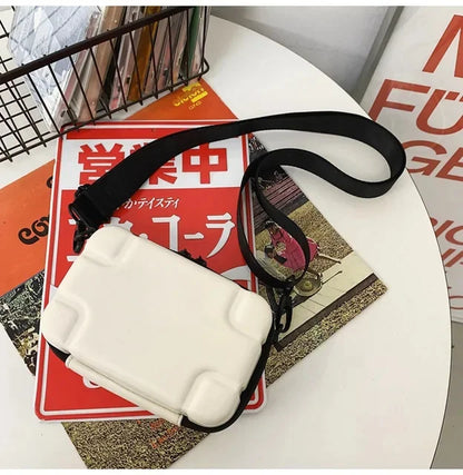 Fashion Street Men's Shoulder Messenger Small Women Square Box Travel Male Crossbody Phone Bags Casual Handbag