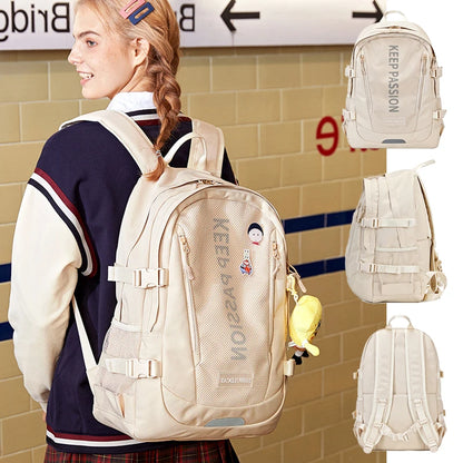 Fashion Student Schoolbag Large Capacity Unisex Travel Portable Backpack High Quality Personality Lightweight Bag Korean Style