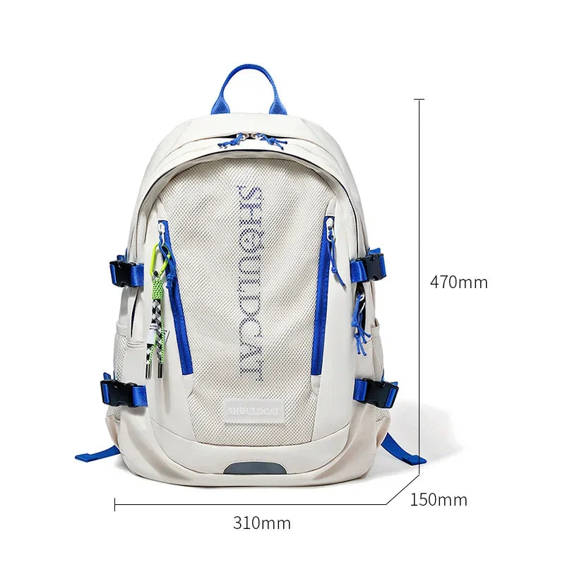 Fashion Student Schoolbag Large Capacity Unisex Travel Portable Backpack High Quality Personality Lightweight Bag Korean Style