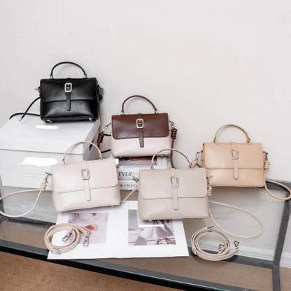Fashion Tassel Genuine Leather Crossbody Bags Lady 2024 New Solid All-match Handbags Female Large Capacity Commuter Bolsas Mujer