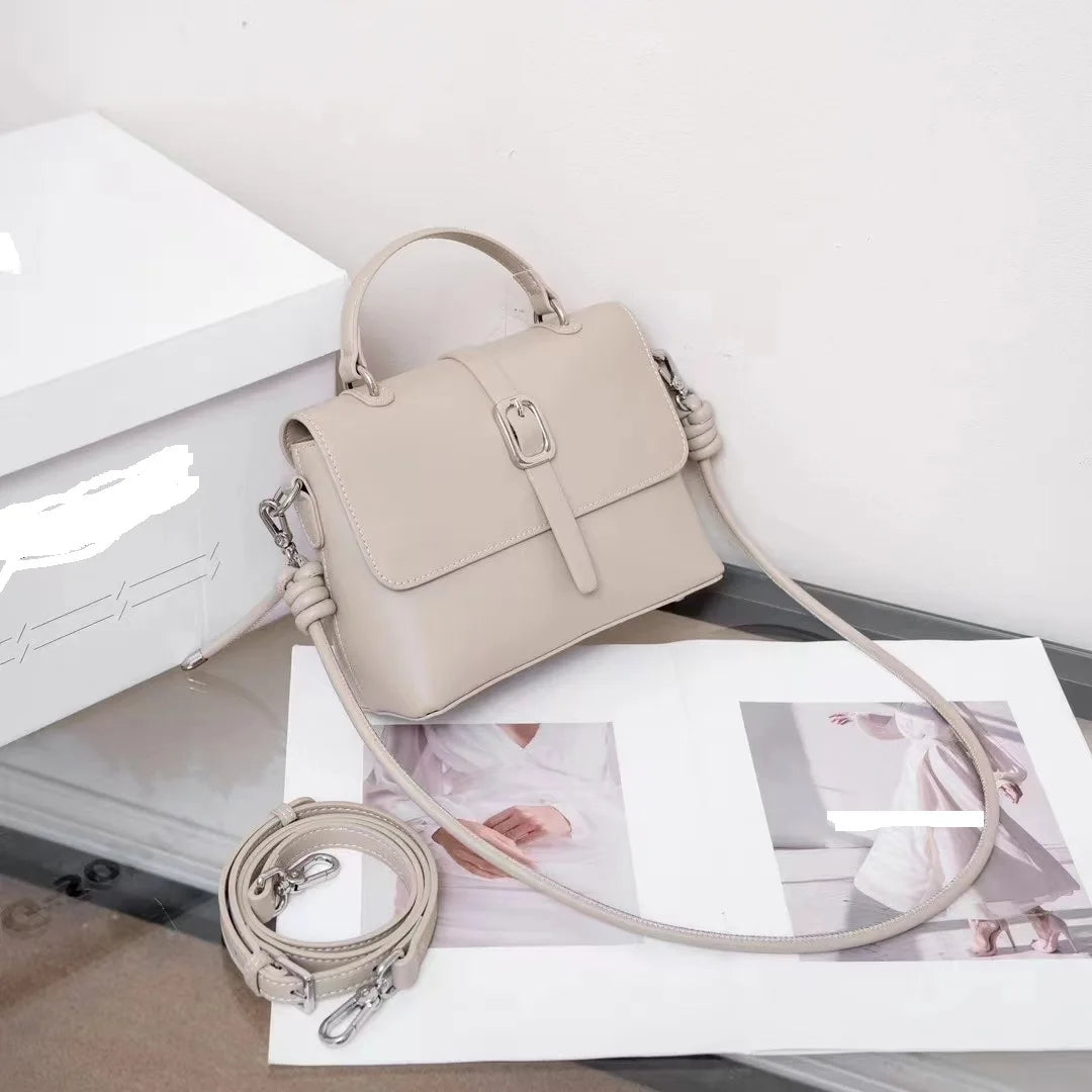 Fashion Tassel Genuine Leather Crossbody Bags Lady 2024 New Solid All-match Handbags Female Large Capacity Commuter Bolsas Mujer