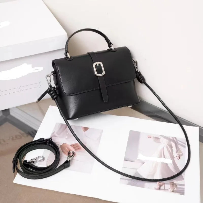 Fashion Tassel Genuine Leather Crossbody Bags Lady 2024 New Solid All-match Handbags Female Large Capacity Commuter Bolsas Mujer