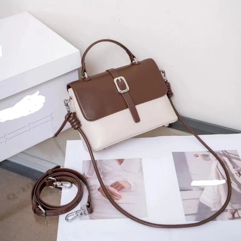 Fashion Tassel Genuine Leather Crossbody Bags Lady 2024 New Solid All-match Handbags Female Large Capacity Commuter Bolsas Mujer
