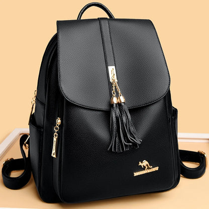 Fashion Tassel Lady High Capacity Backpacks Simplicity Women’s Laptop SchoolBags Girl Travel Bags Multifunctional Shoulder Bag