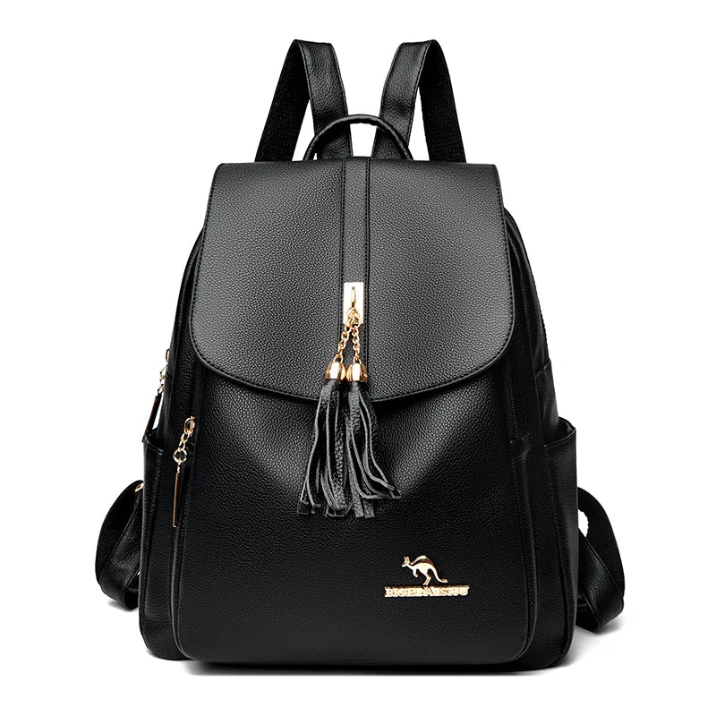 Fashion Tassel Lady High Capacity Backpacks Simplicity Women’s Laptop SchoolBags Girl Travel Bags Multifunctional Shoulder Bag