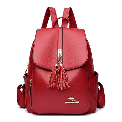 Fashion Tassel Lady High Capacity Backpacks Simplicity Women’s Laptop SchoolBags Girl Travel Bags Multifunctional Shoulder Bag