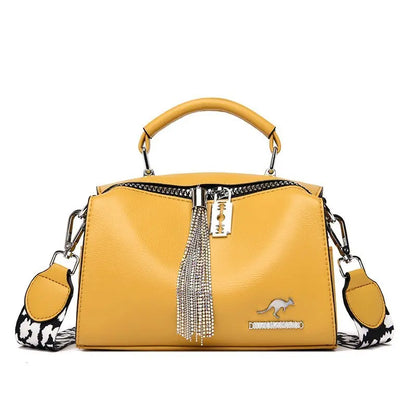 Fashion Tassel PU Leather Women Handbag Designer Women Shoulder Bag High Quality Ladies Crossbody Bag Luxury Female Tote Bag