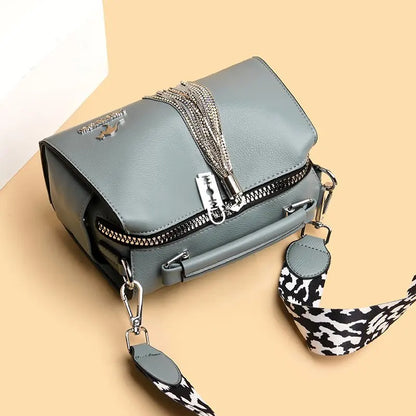 Fashion Tassel PU Leather Women Handbag Designer Women Shoulder Bag High Quality Ladies Crossbody Bag Luxury Female Tote Bag