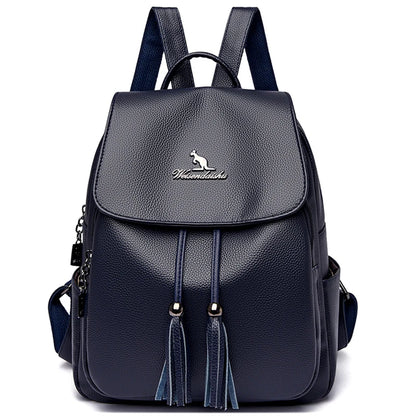 Fashion Tassels Backpack Women Soft Leather Backpack Female High Quality Travel Back Pack School Backpacks for Girls Sac A Dos