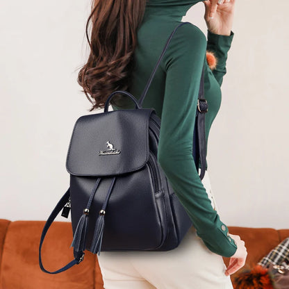 Fashion Tassels Backpack Women Soft Leather Backpack Female High Quality Travel Back Pack School Backpacks for Girls Sac A Dos