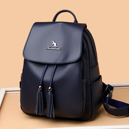 Fashion Tassels Backpack Women Soft Leather Backpack Female High Quality Travel Back Pack School Backpacks for Girls Sac A Dos