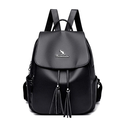 Fashion Tassels Backpack Women Soft Leather Backpack Female High Quality Travel Back Pack School Backpacks for Girls Sac A Dos