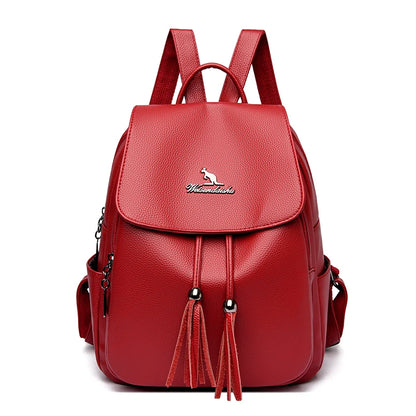 Fashion Tassels Backpack Women Soft Leather Backpack Female High Quality Travel Back Pack School Backpacks for Girls Sac A Dos