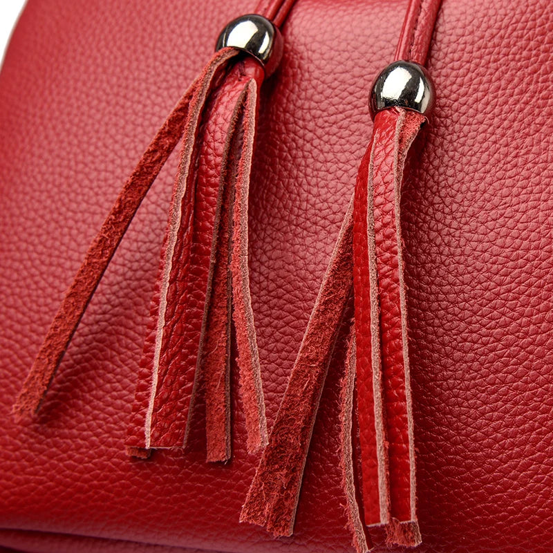 Fashion Tassels Backpack Women Soft Leather Backpack Female High Quality Travel Back Pack School Backpacks for Girls Sac A Dos