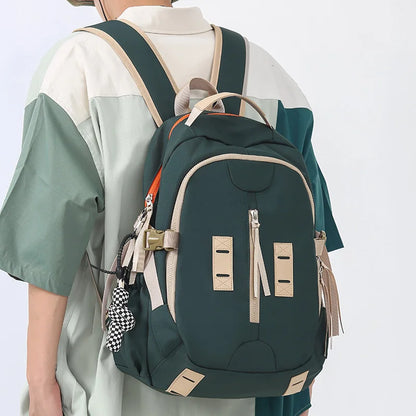 Fashion Teenager Green New Backpack Lady Men High Capacity Women Leisure Book Bag Girl Boy Travel School Male Female College Bag