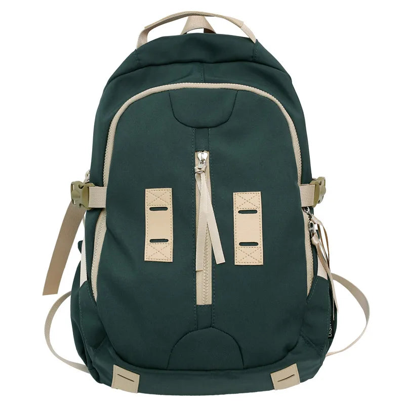 Fashion Teenager Green New Backpack Lady Men High Capacity Women Leisure Book Bag Girl Boy Travel School Male Female College Bag