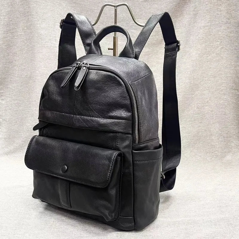Fashion Trend All-match Soft Leather Backpacks Versatile Large Capacity Practical Travel Shoulder Bag High Quality Handbags