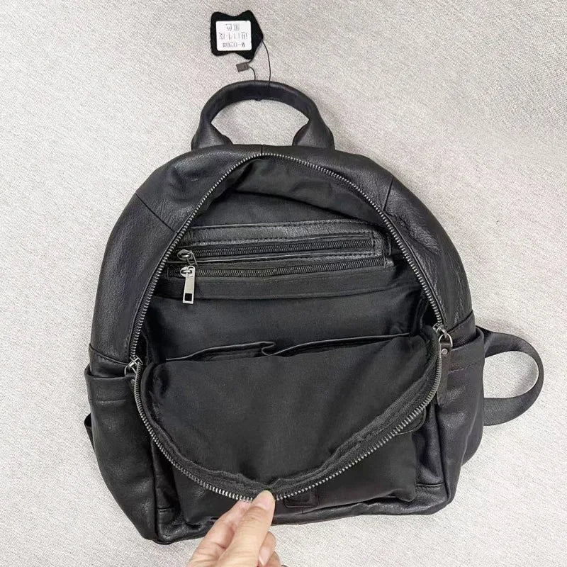 Fashion Trend All-match Soft Leather Backpacks Versatile Large Capacity Practical Travel Shoulder Bag High Quality Handbags