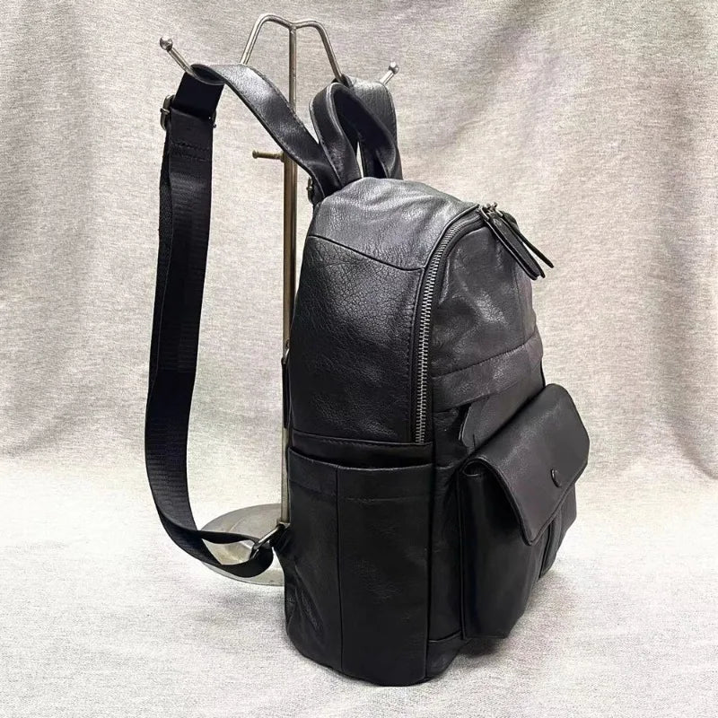 Fashion Trend All-match Soft Leather Backpacks Versatile Large Capacity Practical Travel Shoulder Bag High Quality Handbags