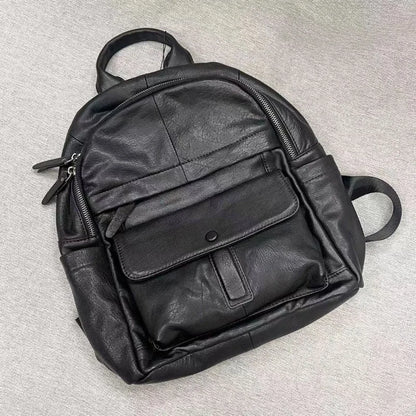Fashion Trend All-match Soft Leather Backpacks Versatile Large Capacity Practical Travel Shoulder Bag High Quality Handbags