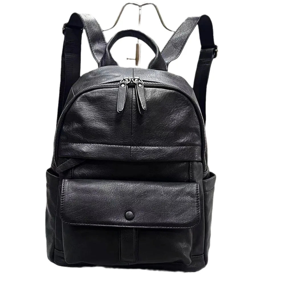 Fashion Trend All-match Soft Leather Backpacks Versatile Large Capacity Practical Travel Shoulder Bag High Quality Handbags