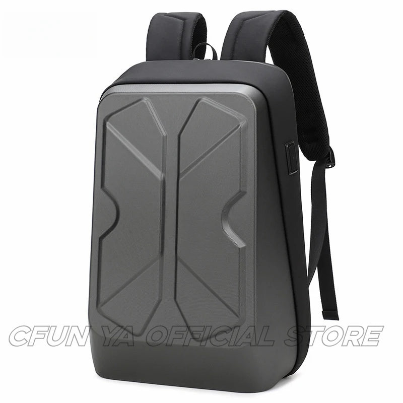 Fashion Trend Luxury Hard Shell Business Backpack For Men 15.6 Inch Laptop Backpacks Travel Rucksack College Student Schoolbag
