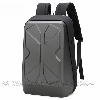 Fashion Trend Luxury Hard Shell Business Backpack For Men 15.6 Inch Laptop Backpacks Travel Rucksack College Student Schoolbag