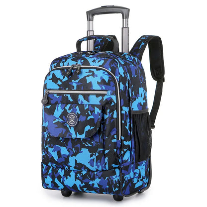Fashion Trolley Luggage Backpack With Wheels Travel Large Capacity Trolley Bags Rolling Bag Business Laptop Schoolbag