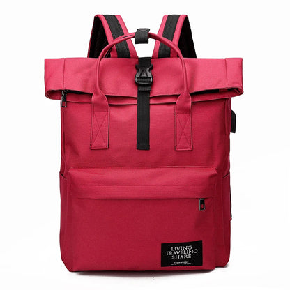 Fashion USB Laptop Backpack For Women Men Shoulder Bags SchoolBag Female Mochila Backpacks For Teenage Girls Travel Rucksack